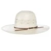 American Hats AHC 8500 Fancy Vent Solid Weave Ivory 4 1/4in. Brim Round Oval Open Crown Cowboy Hat