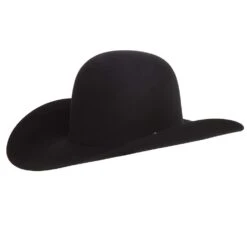American Hats AHC 7X Black Self Band 4 1/4in. Brim Round Oval Open Crown Felt Cowboy Hat