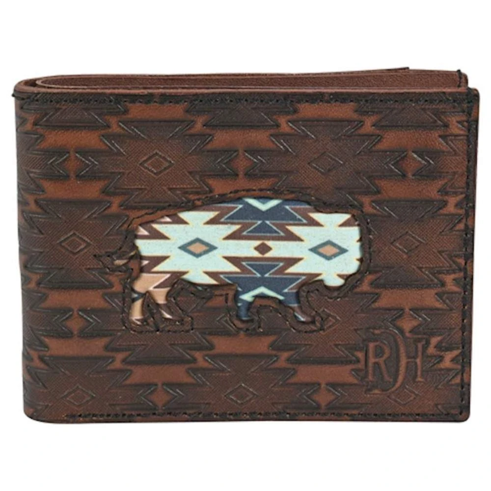Red Dirt Hat Southwest Buffalo Inlay Bifold Wallet