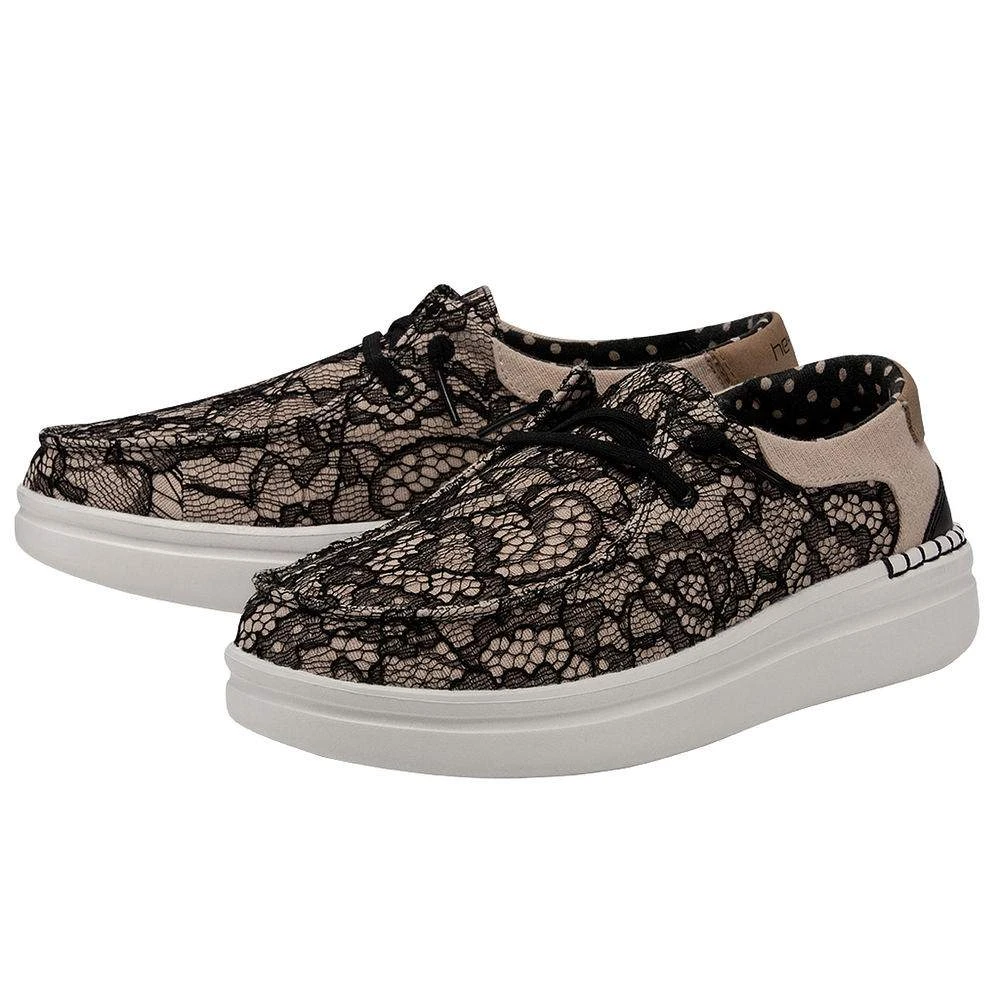 Heydude Women`s Hey Dude Wendy Rise Lace Black Casual