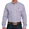 Cinch Men's Purple And Black Print Button-Down