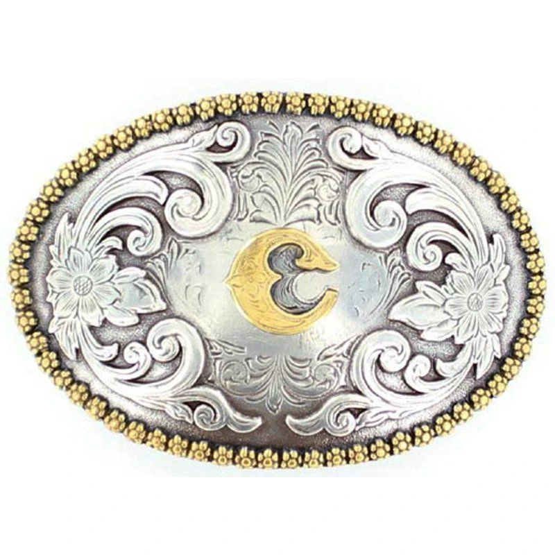 M&F C Initial Belt Buckle
