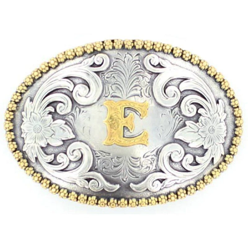 M&F E Initial Belt Buckle
