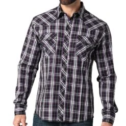 Wrangler Men's Fashion Western Snap Plaid Shirt