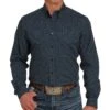Cinch Men's Blue Print Button Down