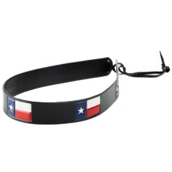 Austin Accent Inc. Leather Texas Flag Hat Band