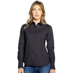 Kimes Ranch Women's Linville Coolmax Button Down Shirt - Black