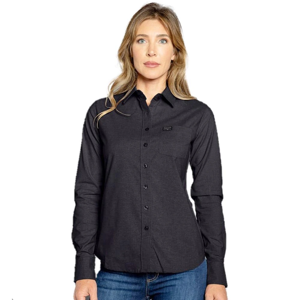 Kimes Ranch Women's Linville Coolmax Button Down Shirt - Black
