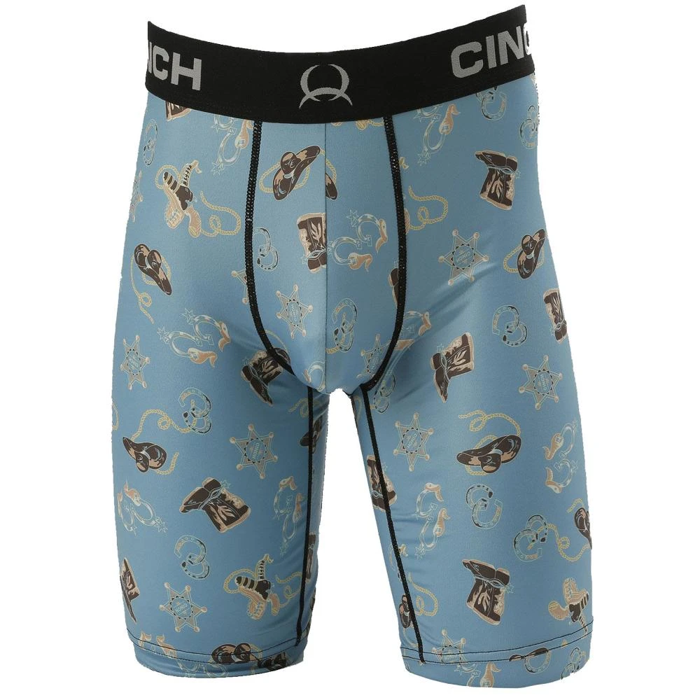 Cinch Men's Turquoise Sheriff Badge Boxer Briefs