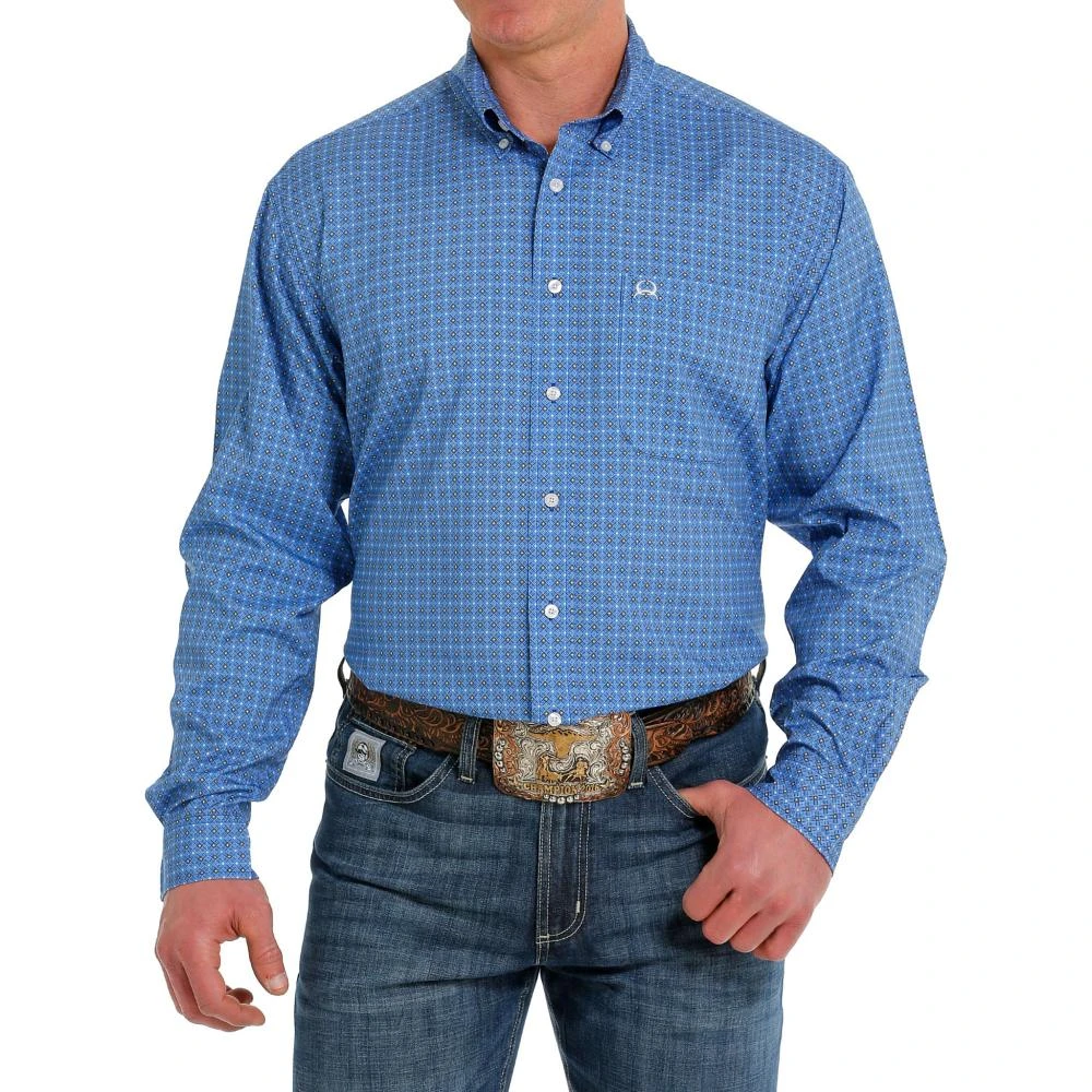 Cinch Men's Geometric Print Arena Flex Button Down