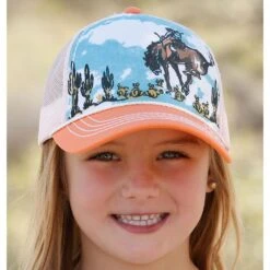 Cruel Girl Western Scene Trucker Mesh Back Cap