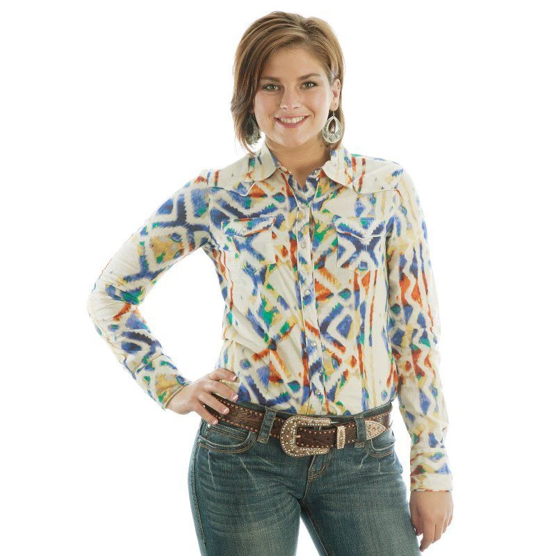 3-D Ladies 1 1/2in Brown Floral Belt With Bronze Studs - Image 2