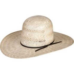 Rodeo King Rami Open Crown 4-1/2in. Brim Straw Cowboy Hat