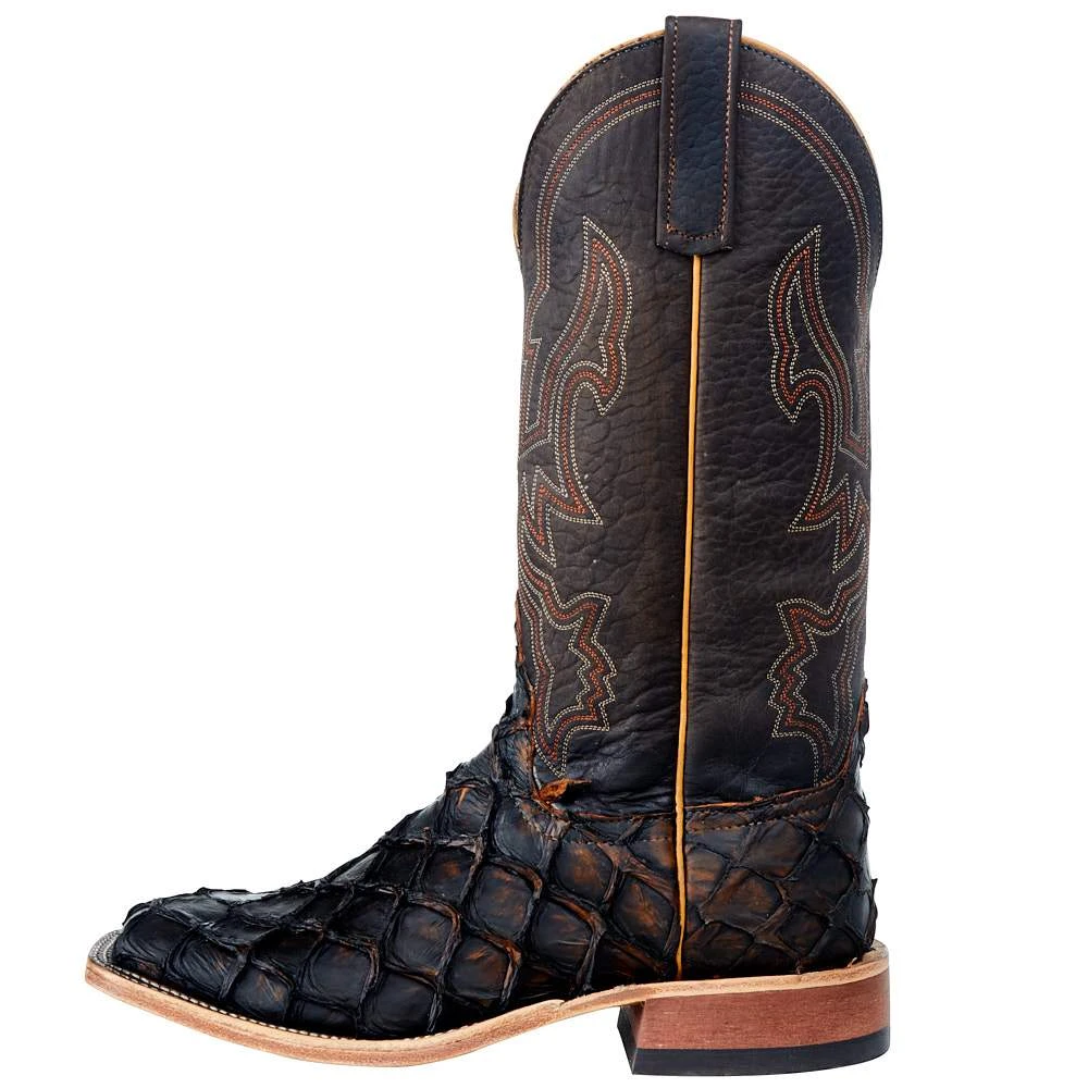 Olathe Boot Company Men's Andreson Bean Rusty Crush Big Bass 13in. Brown Top Boot - Image 4