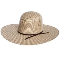 Rodeo King 3 Tone Open Crown 5in. Brim Straw Cowboy Hat
