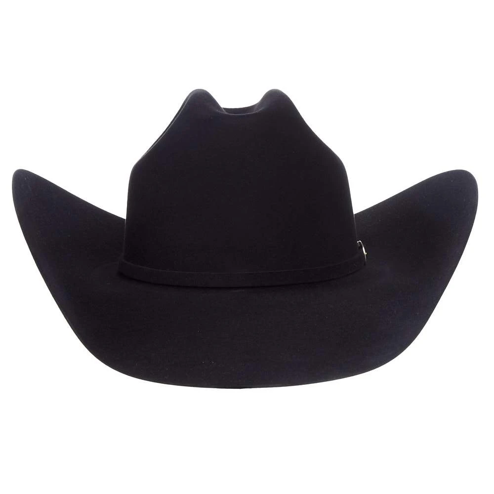 American Hats AHC 40X Rancher Crease Black Self Band 4 1/2in. Brim Felt Cowboy Hat - Image 2