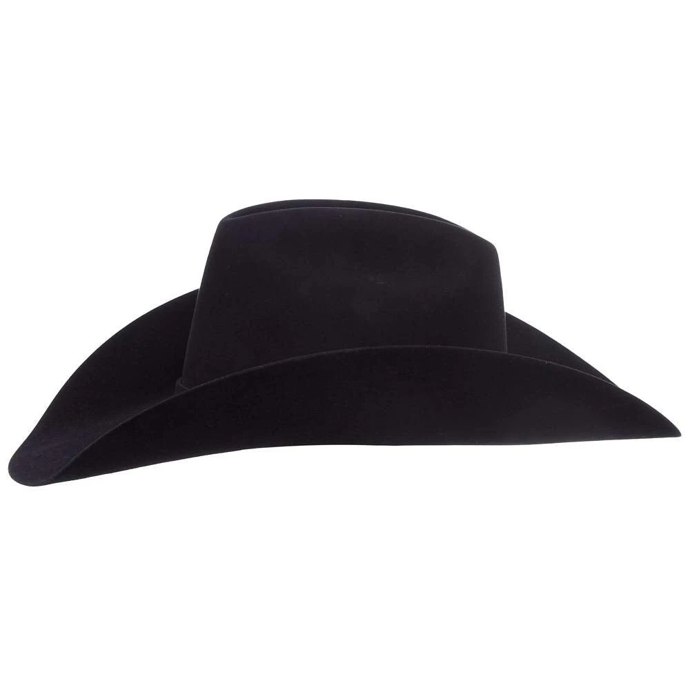 American Hats AHC 40X Rancher Crease Black Self Band 4 1/2in. Brim Felt Cowboy Hat - Image 3