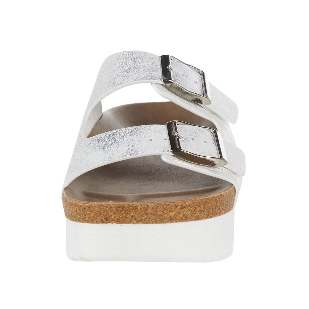 Corkys Footwear Womens Tabloid White Metallic Slide - Image 2