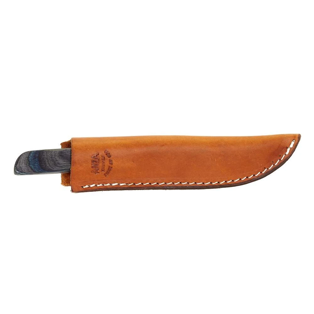 Anza (44) Slim Wood Blu/Blk Handle W/Sheath 44SLIMBLUEBLACK - Image 2