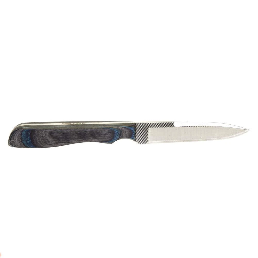 Anza (44) Slim Wood Blu/Blk Handle W/Sheath 44SLIMBLUEBLACK - Image 4