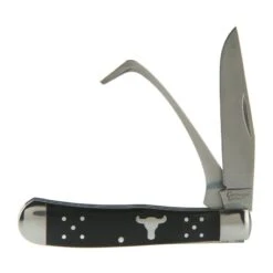 Cattlemans Cutlery Black Farriers Trapper Pocket Knife