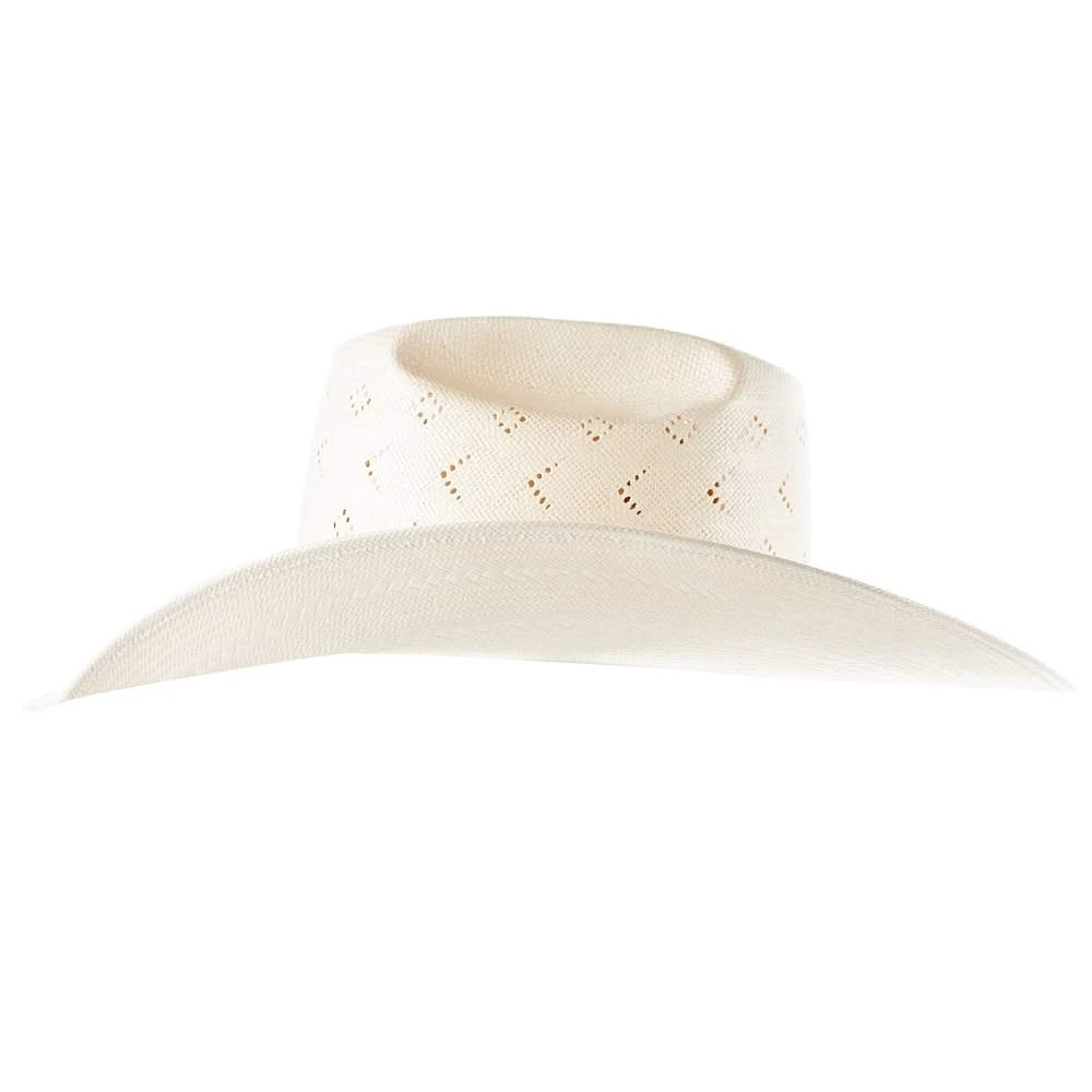 American Hats AHC TC8900 2 Cord Black Band 4 1/4in. Brim Open Crown Straw Cowboy Hat - Image 2