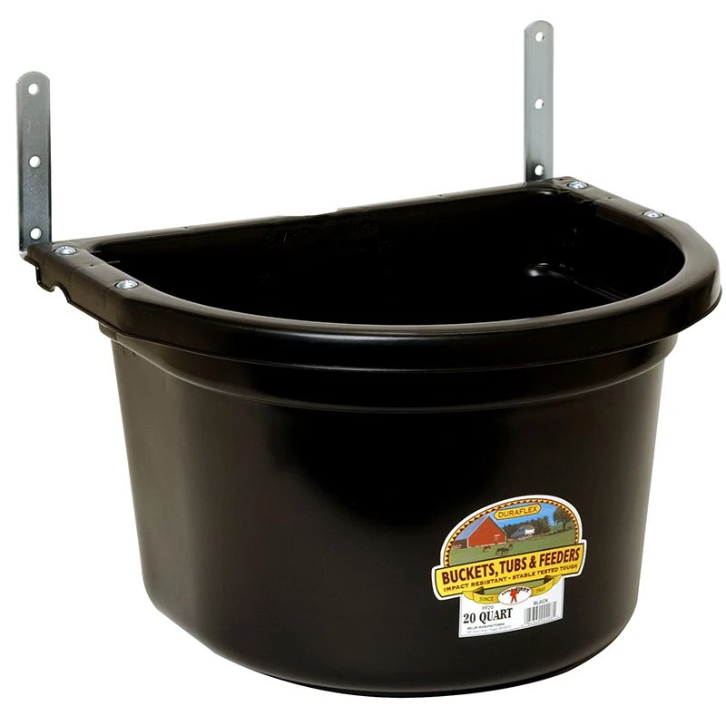 Little Giant 20 Quart Black Fence Feeder