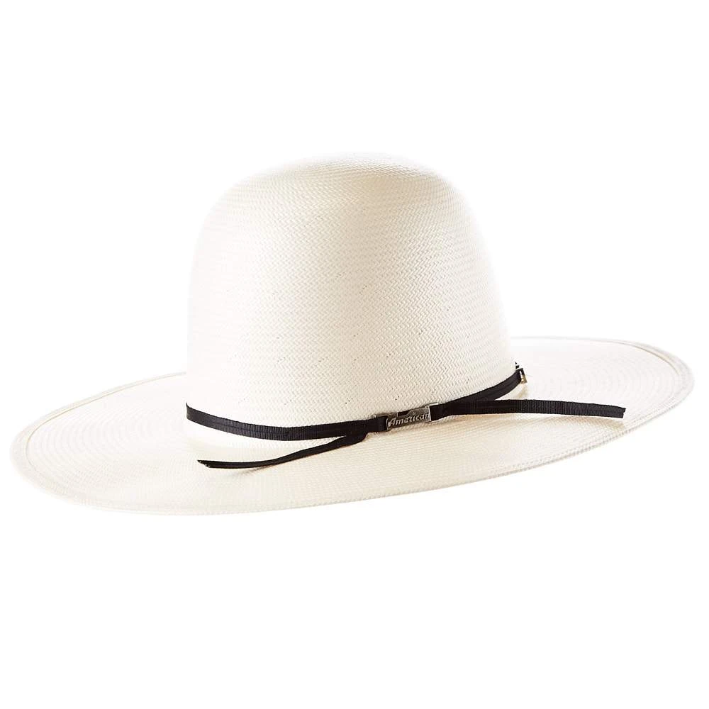 American Hats AHC 5604 2 Cord Black Band 4in. Brim Open Crown Straw Cowboy Hat - Image 2