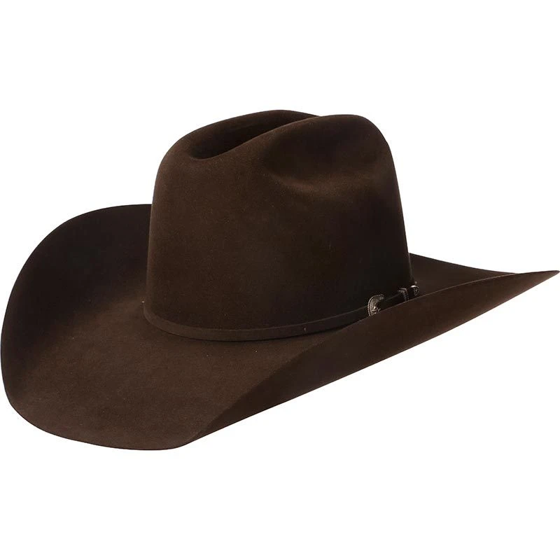 American 200x Chocolate 4-1/4in. Brim Open Crown Felt Cowboy Hat