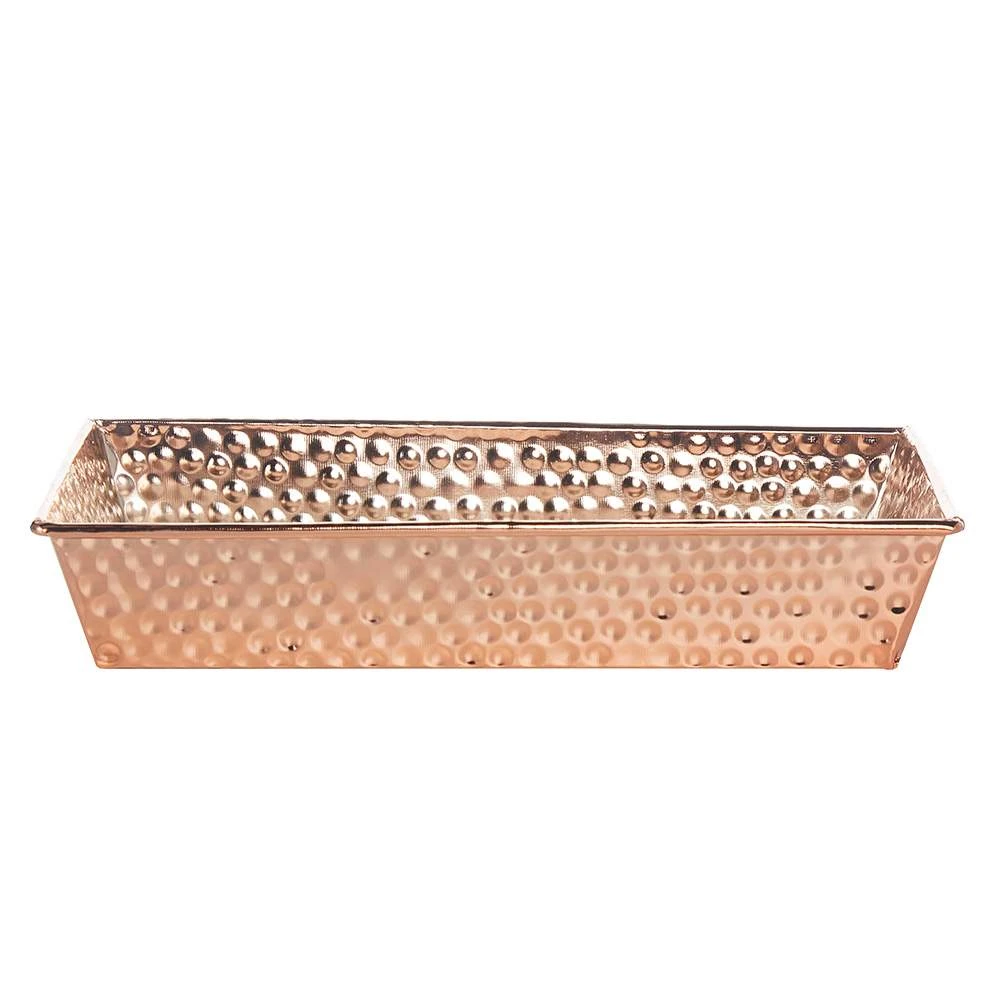 Panacea Hammered Copper Succulent Tray 12in. - Image 2