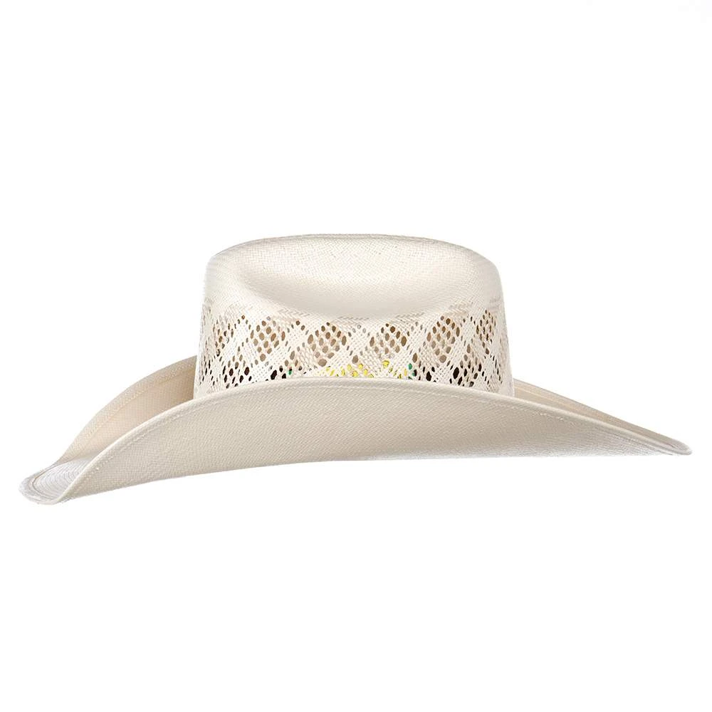 American Hats Two Tone Rancher Crease Drilex 4 1/4in. Straw Cowboy Hat - Image 3