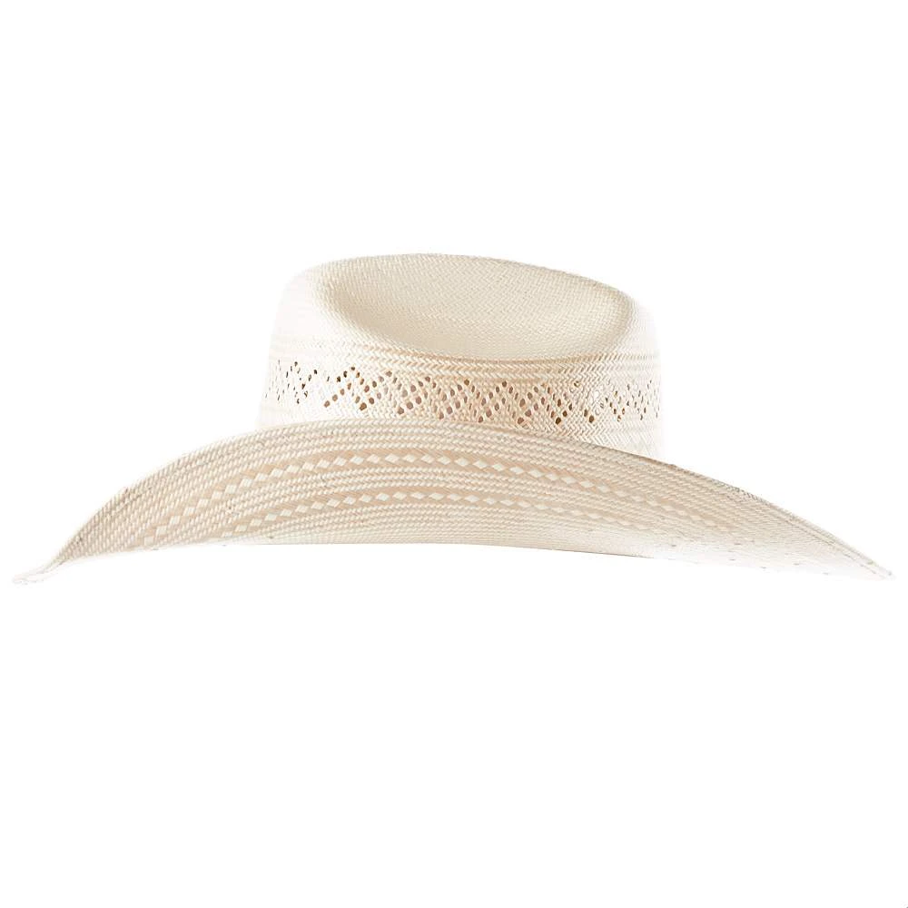 American Hats AHC 6900 Racher Drilex 2 Cord Chocolate Band 4 1/4in. Brim Straw Cowboy Hat - Image 2