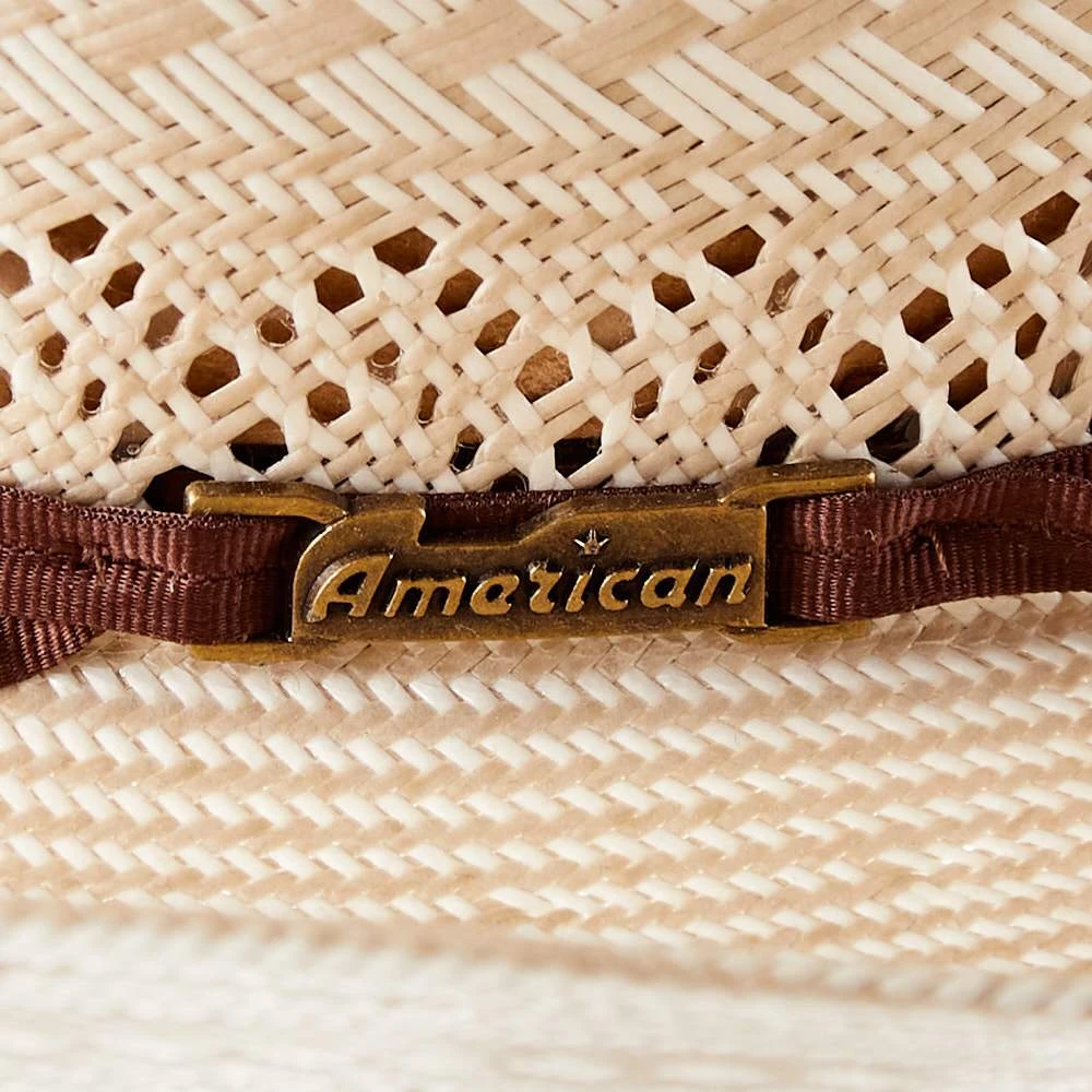 American Hats AHC 6900 Racher Drilex 2 Cord Chocolate Band 4 1/4in. Brim Straw Cowboy Hat - Image 3