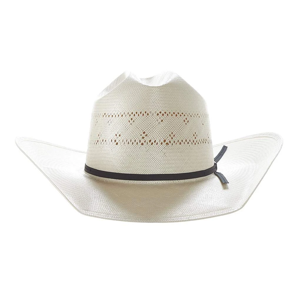 American Hats Solid Weave Fancy Vent 4in. Brim Straw Cowboy Hat - Image 2