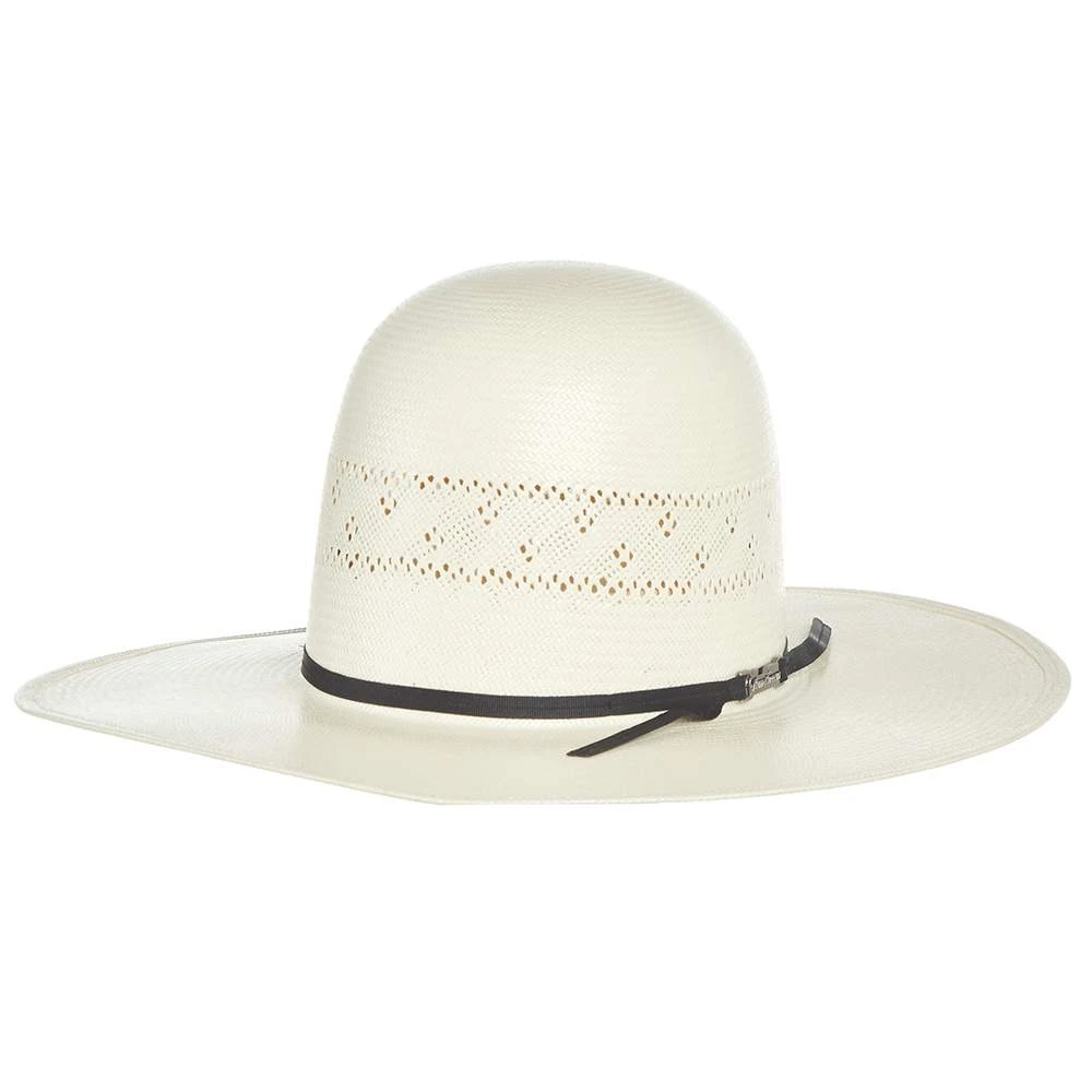 American Hats Solid Weave Fancy Vent 4in. Brim Straw Cowboy Hat - Image 3