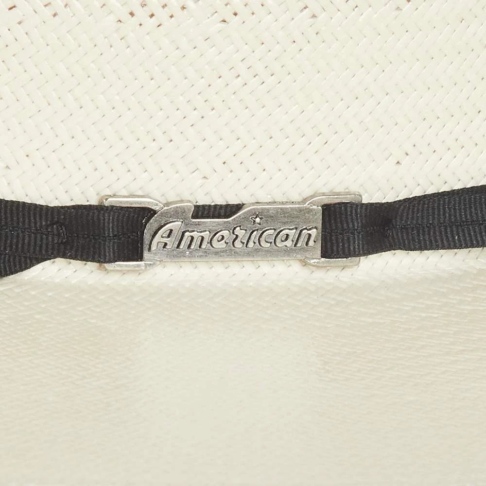 American Hats Solid Weave Fancy Vent 4in. Brim Straw Cowboy Hat - Image 5