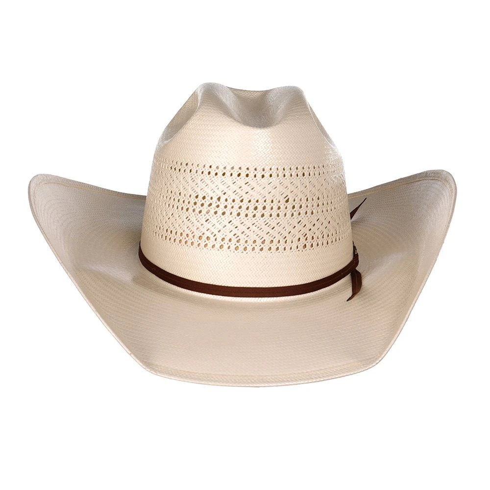 American Hats Ivory Triple Vent 4 1/4in. Brim Straw Cowboy Hat - Image 2