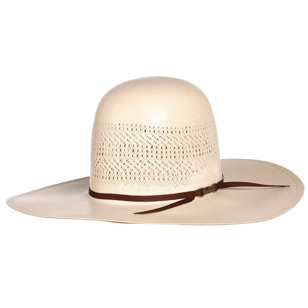 American Hats Ivory Triple Vent 4 1/4in. Brim Straw Cowboy Hat - Image 5