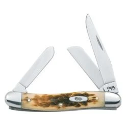 Case Amber Bone Medium Stockman Knife