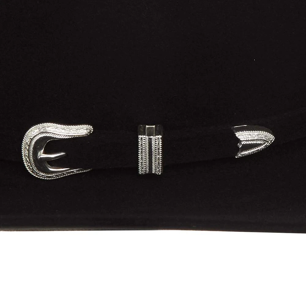 American Hats AHC 7X Black Self Band 4 1/4in. Brim Round Oval Open Crown Felt Cowboy Hat - Image 2