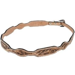 Austin Accent Inc. Natural Leather Scroll W/Buckle Hat Band