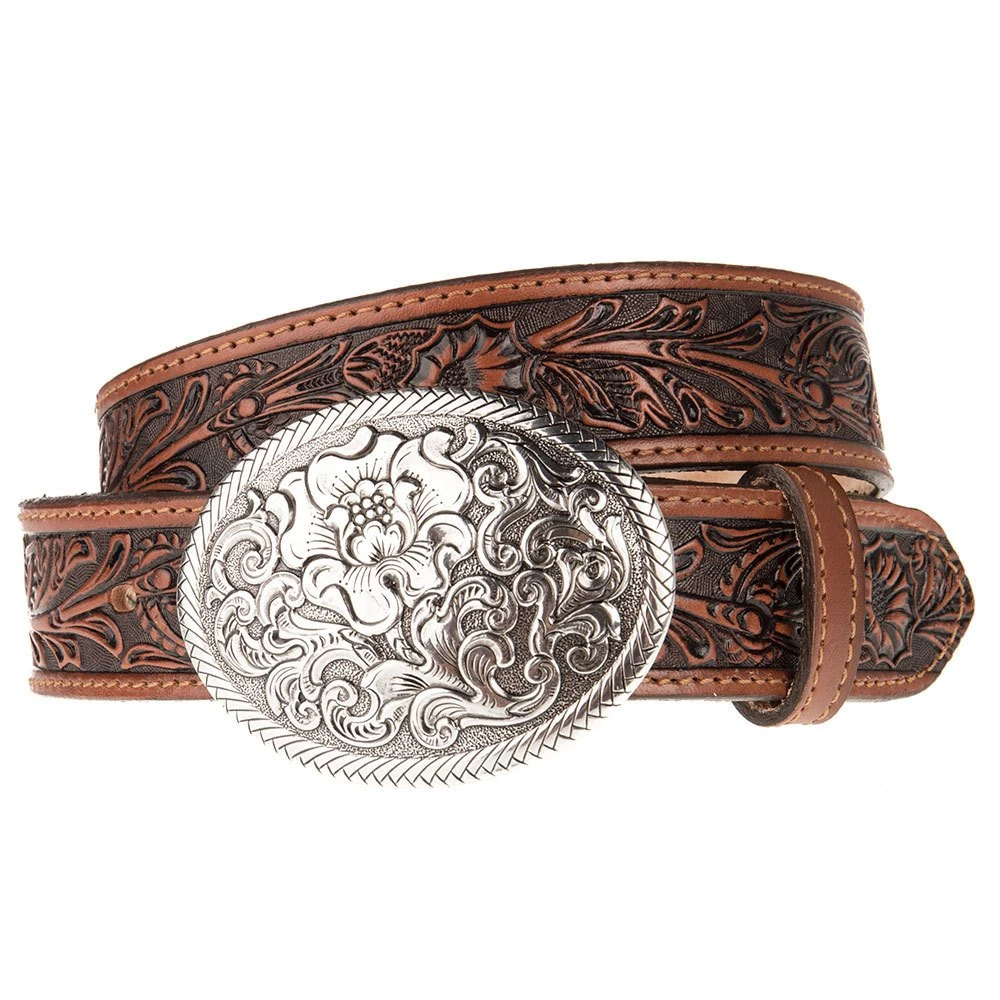 Ladies Floral In.Bellein. Belt With Buckle