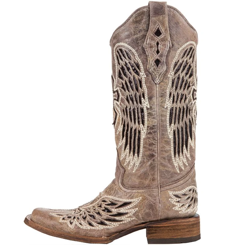 Corral Women's Brown With Black Wings & Cross Cowgirl Boots - Image 3