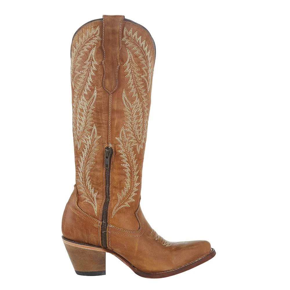 Corral Women`s Golden Embroidered 15in. Tall Top Boot - Image 5