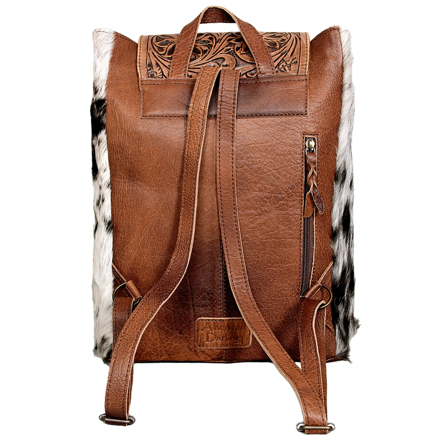 American Darling Tooled Cowhide Backpack - Image 5