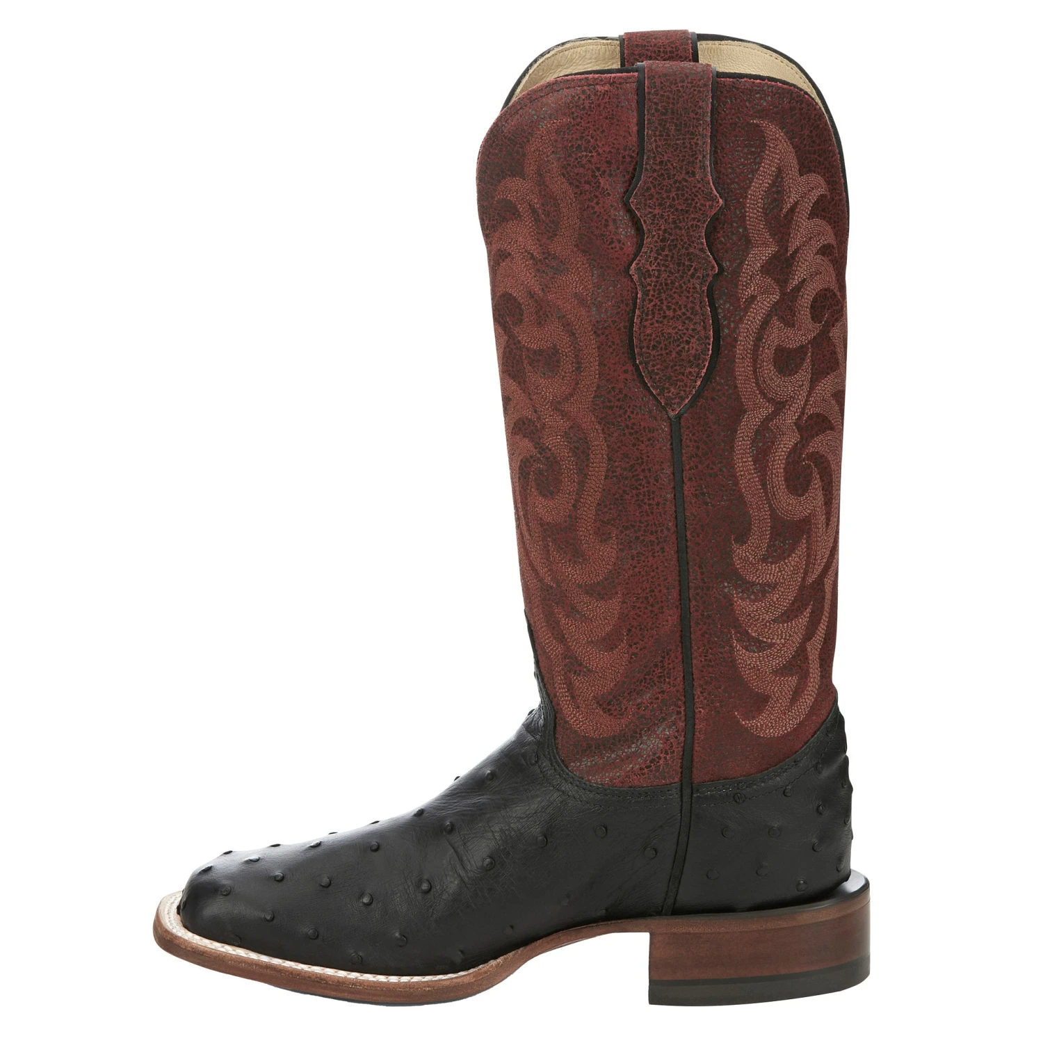 Justin Boots Women`s AQHA Cowgal Black Full Quill Ostrich 13 In Boot - Image 3