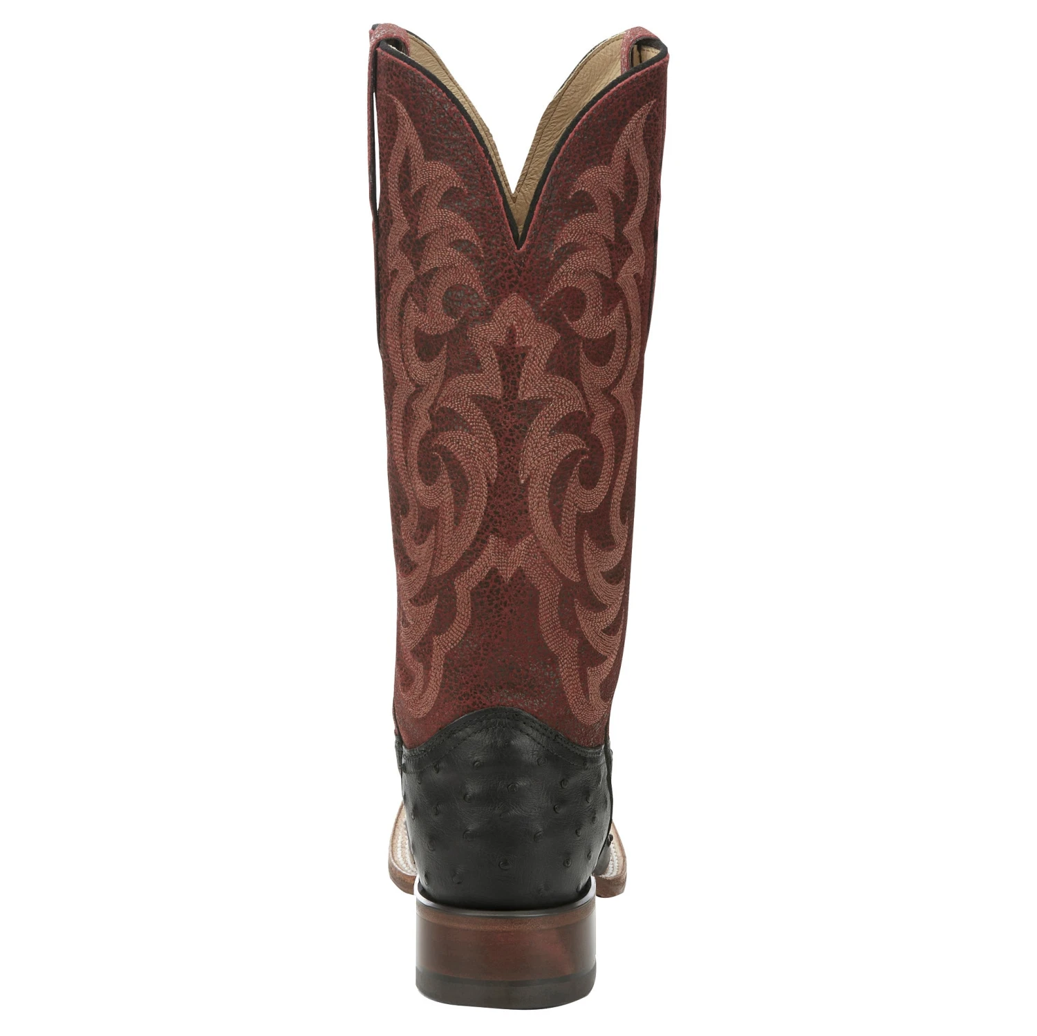 Justin Boots Women`s AQHA Cowgal Black Full Quill Ostrich 13 In Boot - Image 5