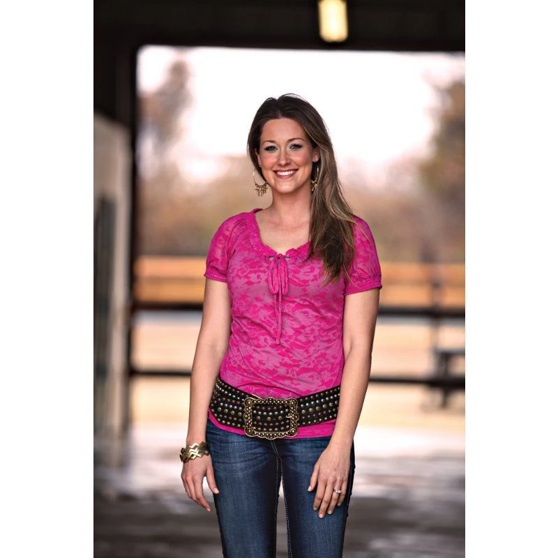 Women's Double J 3in. Studded Belt - Image 2