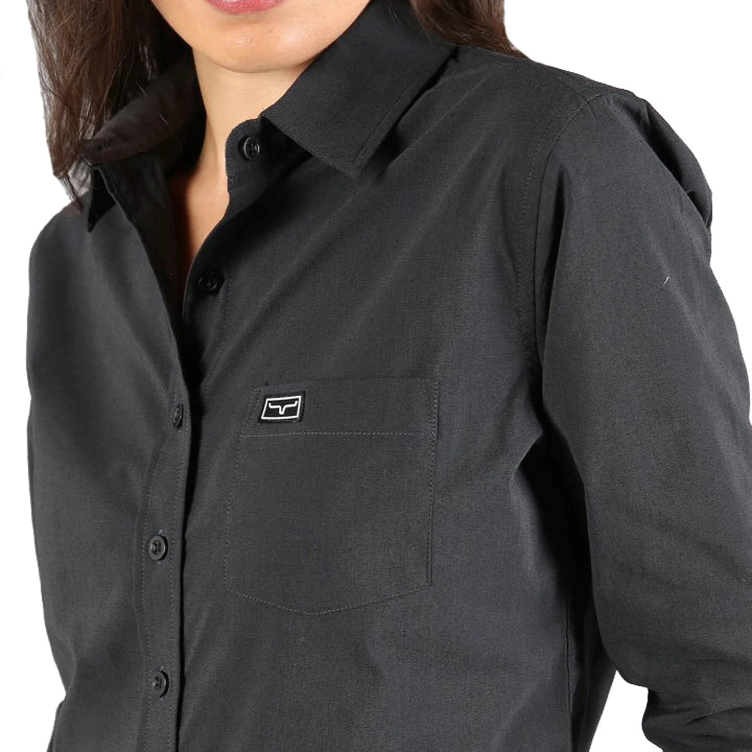 Kimes Ranch Women's Linville Coolmax Button Down Shirt - Black - Image 2