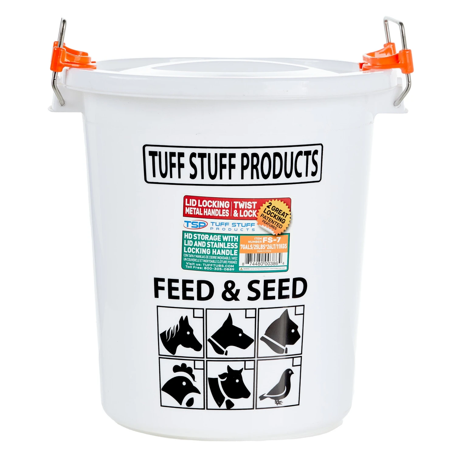 Tuff Stuff Products S Feed And Seed Storage With Locking Lid 7 Gallon - Image 2